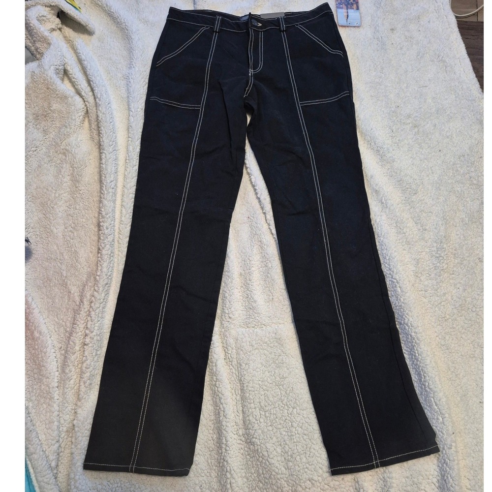 Proenza Schouler for Target Black Contrast Stitch Pants GO International Size 7